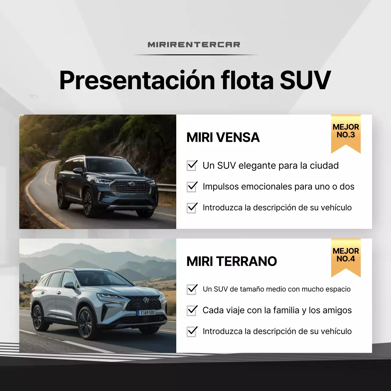 Anuncio de coche moderno blanco