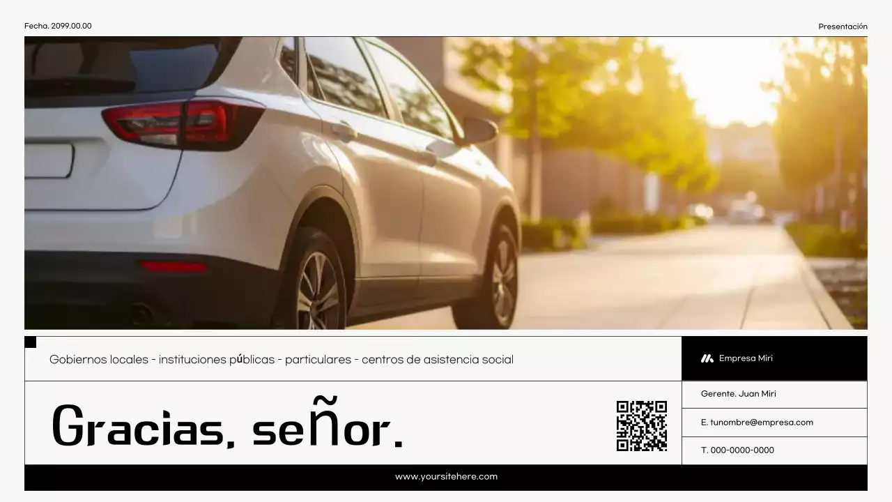 Anuncio de coche moderno negro