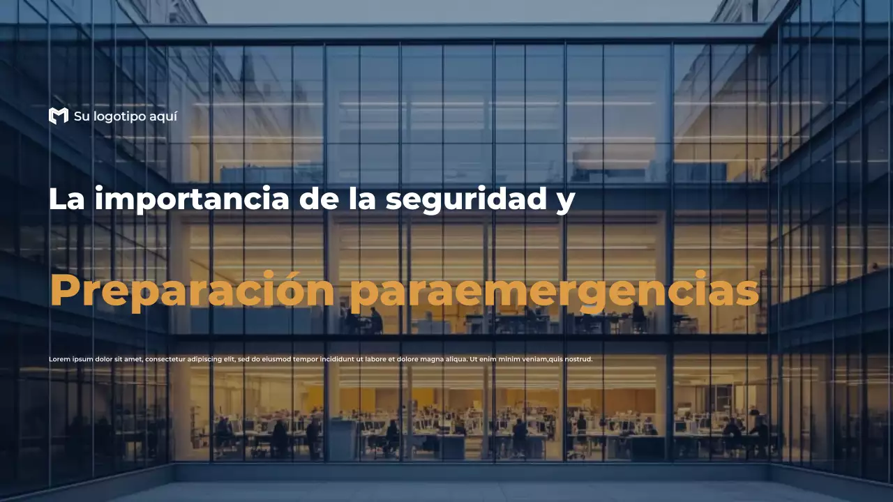 Presentación sobre la importancia de la seguridad y la preparación para emergencias de Blue Modern