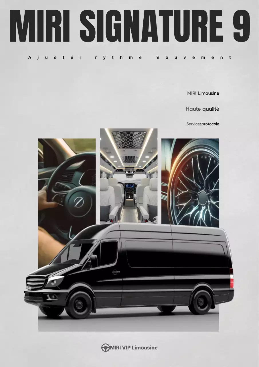 Promotion de service de voiture de luxe noire