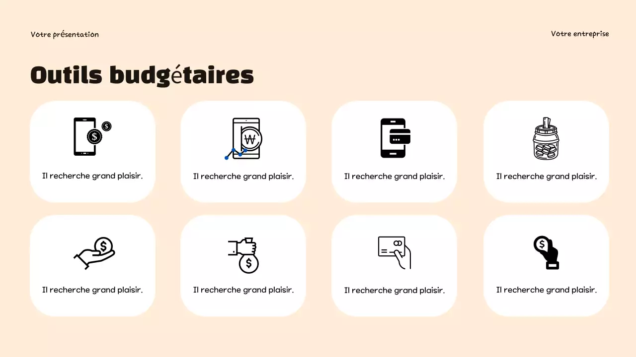 Présentation infographique sur la budgétisation tendance violette