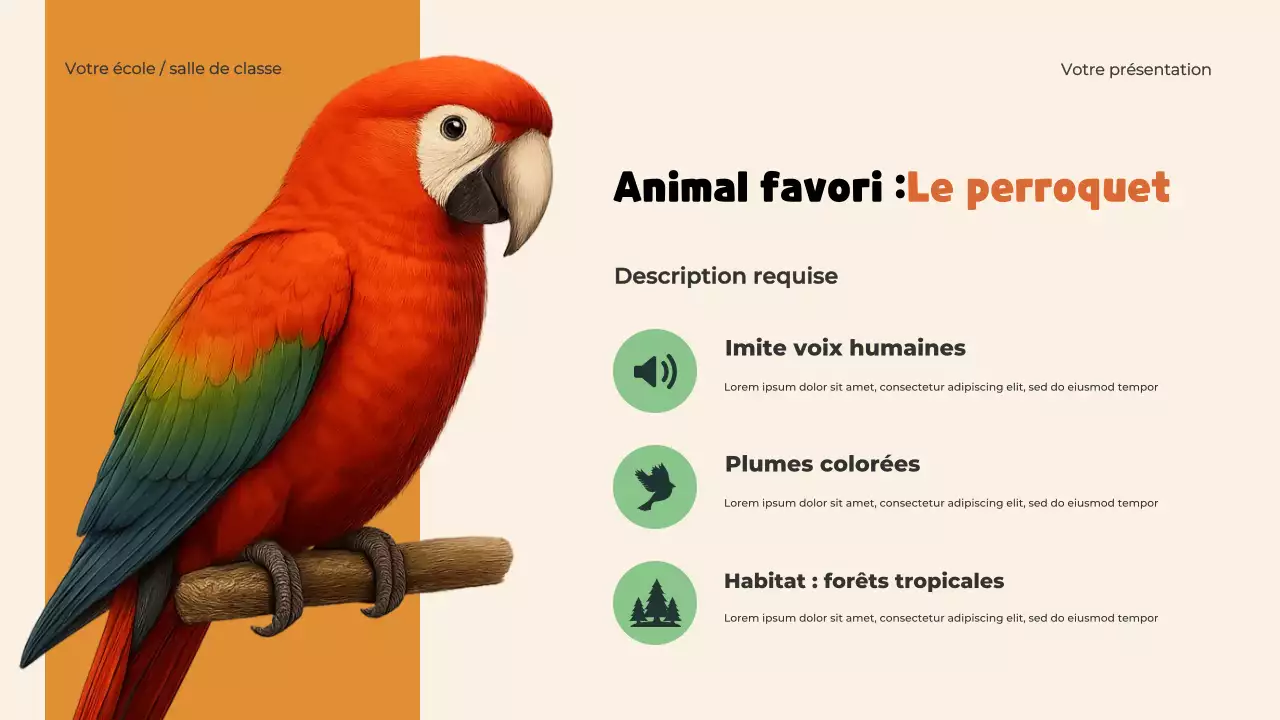 Modèle de présentation d'animaux ludiques