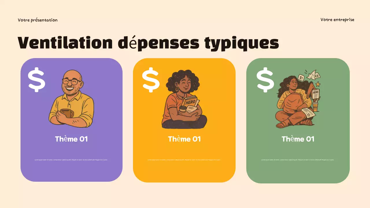 Présentation infographique sur la budgétisation tendance violette