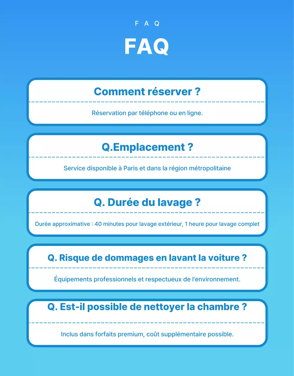 Publicité pour le lave-auto moderne bleu