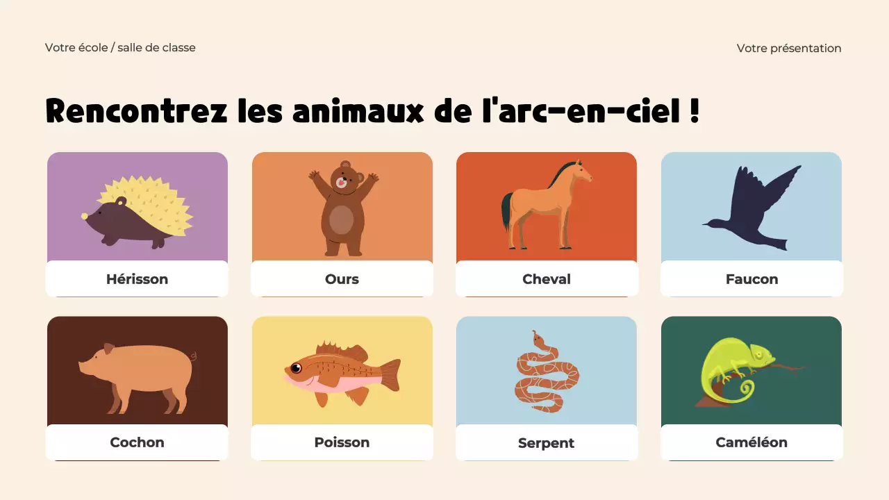 Modèle de présentation d'animaux ludiques