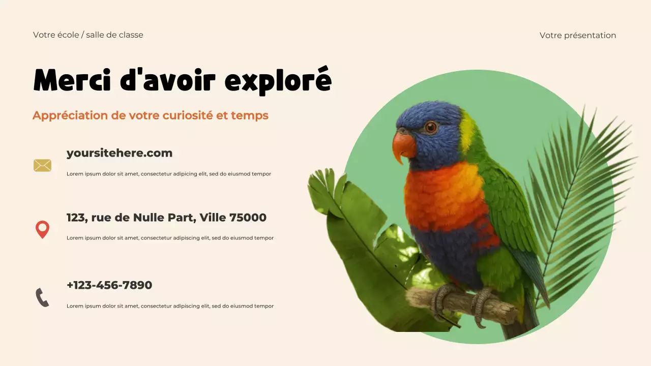 Modèle de présentation d'animaux ludiques