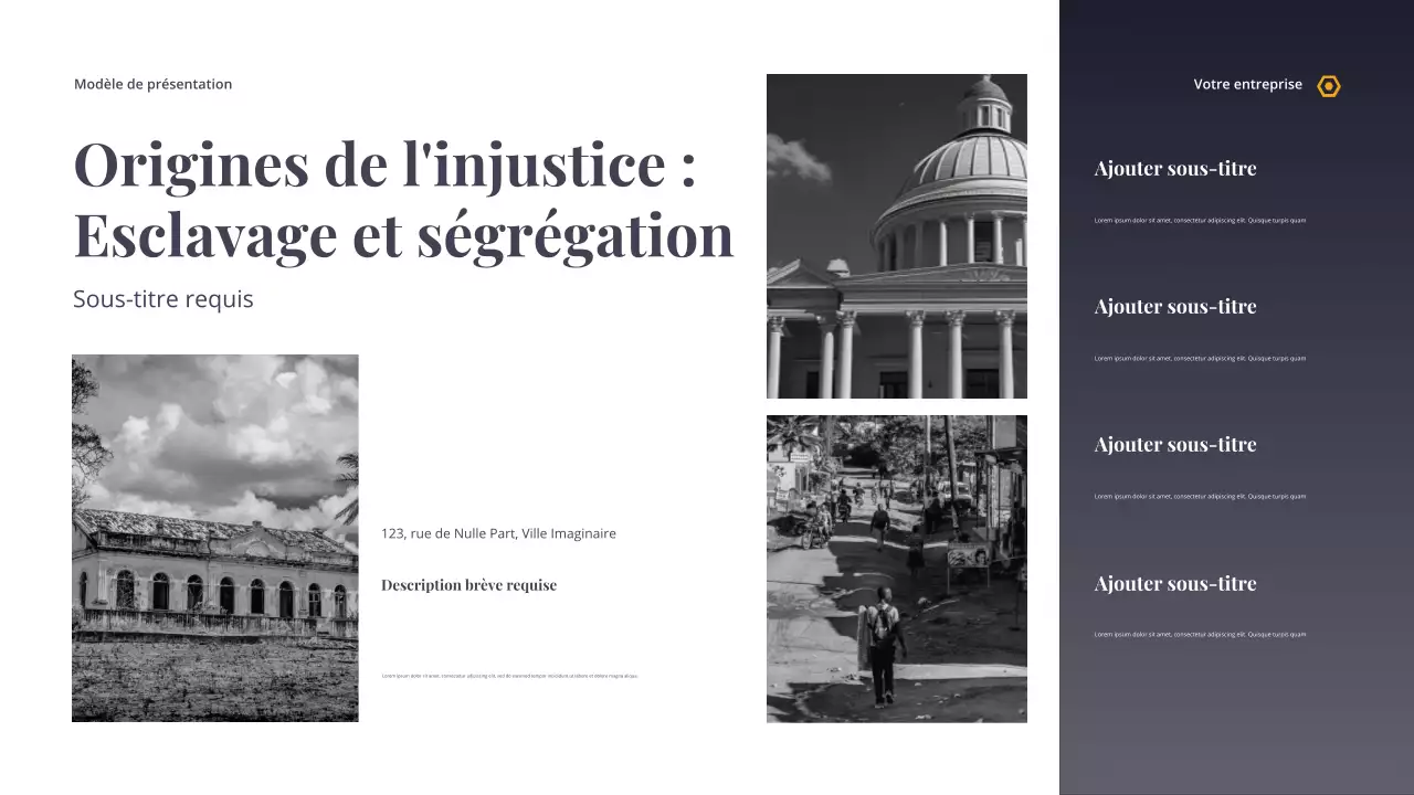 Présentation de l'égalité historique grise