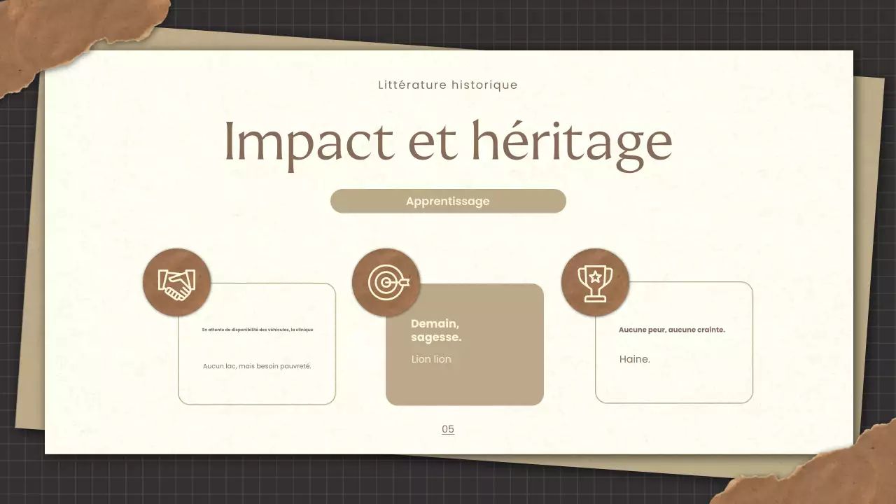 Présentation de la littérature historique et vintage sur l'or