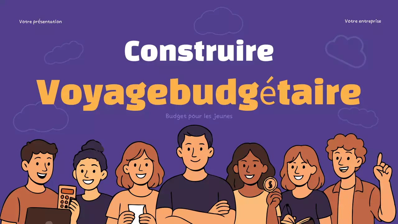 Présentation infographique sur la budgétisation tendance violette