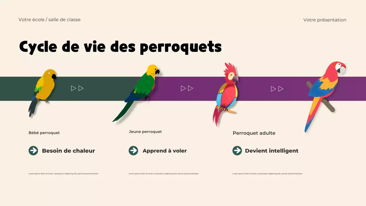 Modèle de présentation d'animaux ludiques
