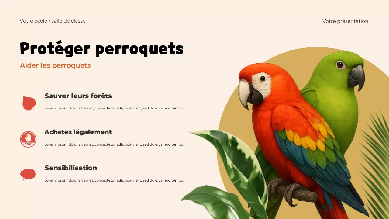 Modèle de présentation d'animaux ludiques