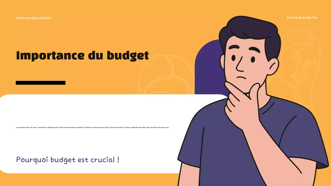 Présentation infographique sur la budgétisation tendance violette