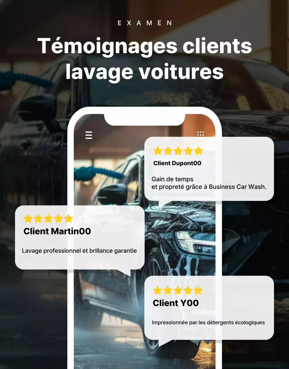 Publicité pour le lave-auto moderne bleu