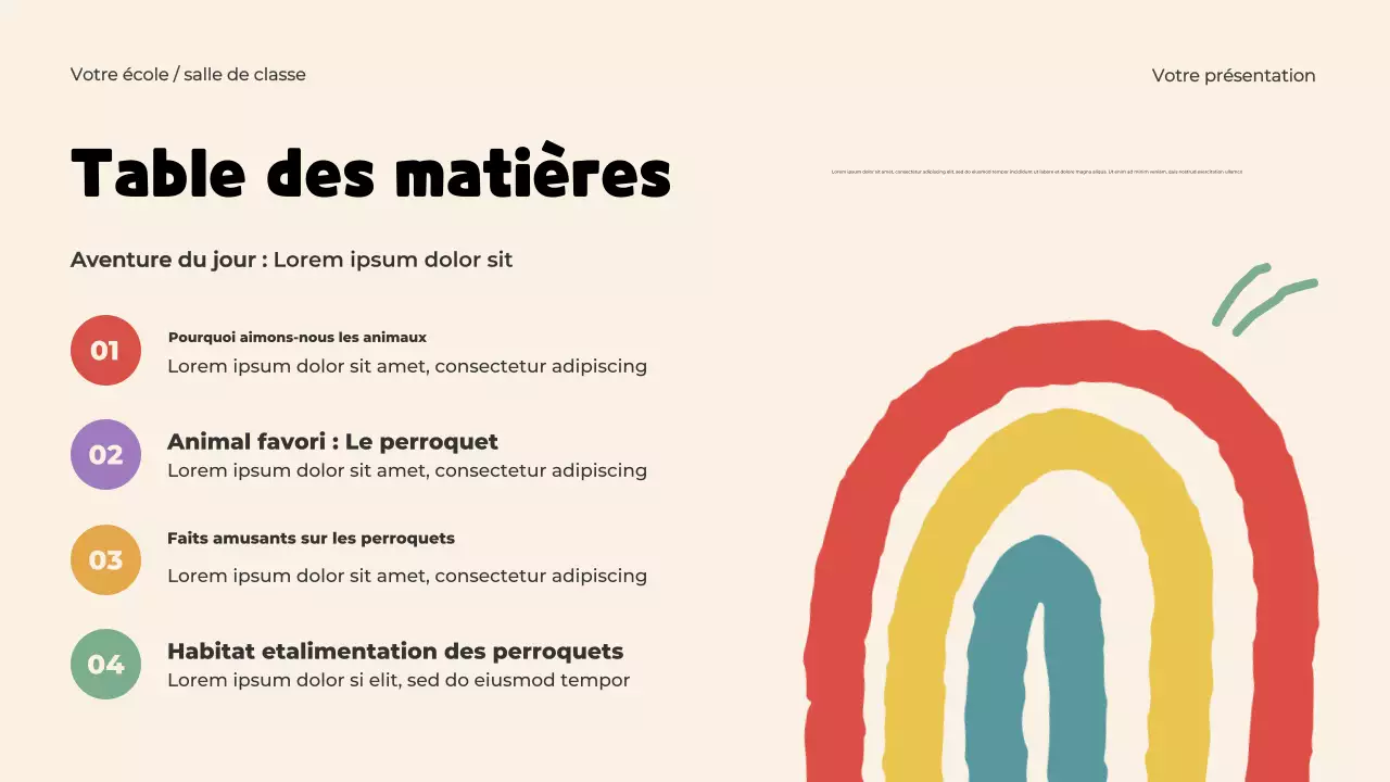 Modèle de présentation d'animaux ludiques