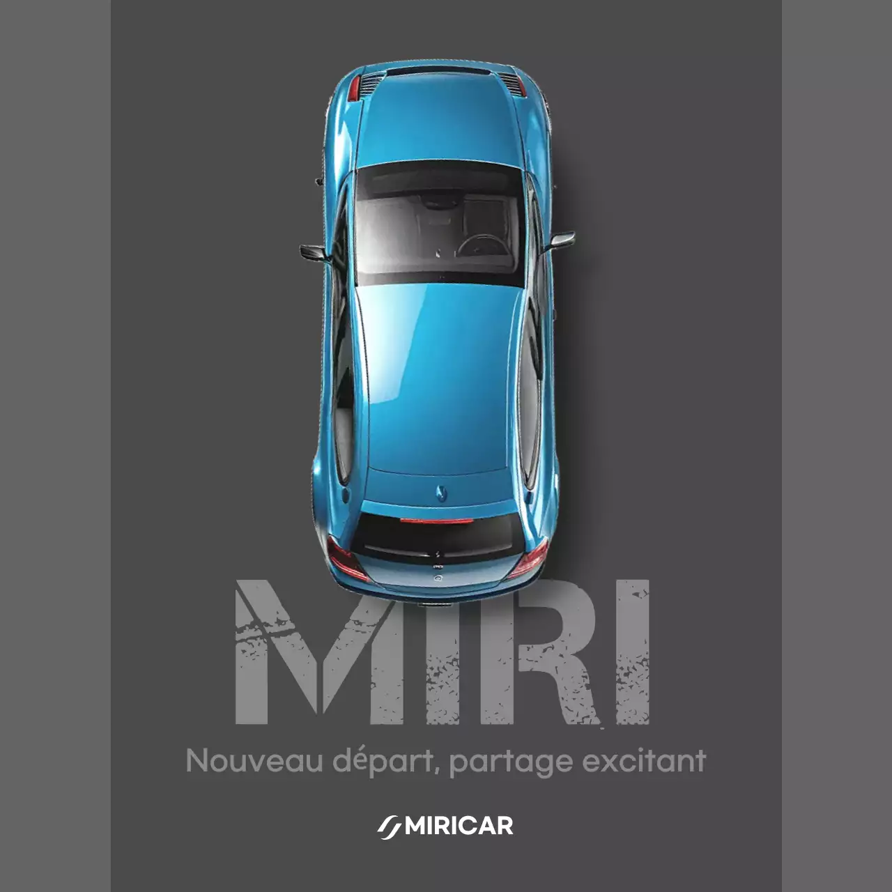 publicité pour une voiture grise moderne