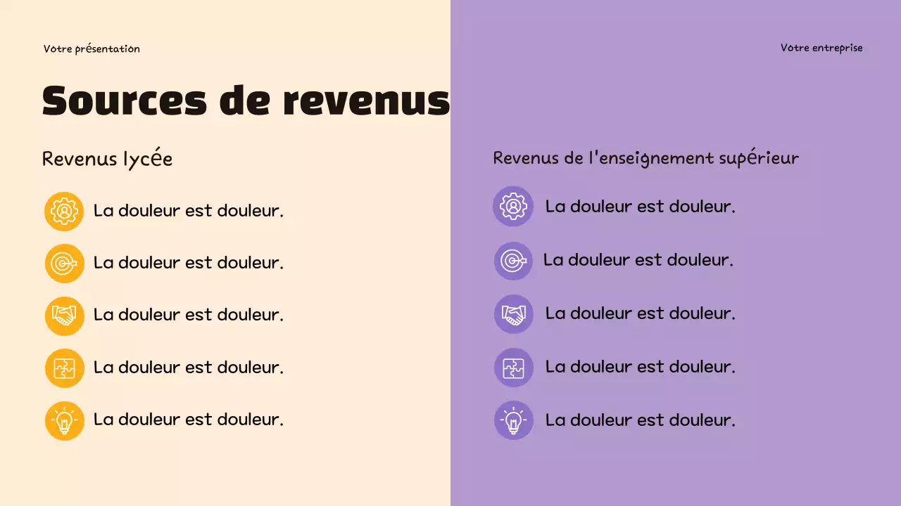 Présentation infographique sur la budgétisation tendance violette