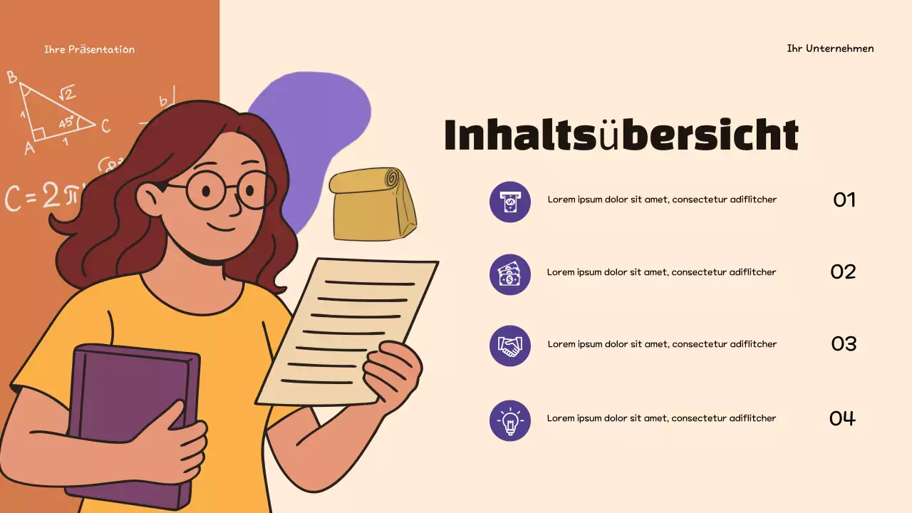 Lila Trendy Budgeting Infografik Präsentation