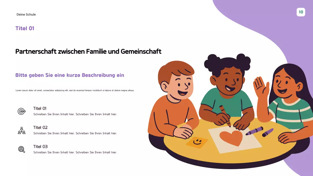 Lila spielerischer Bildungsleitfaden Präsentation