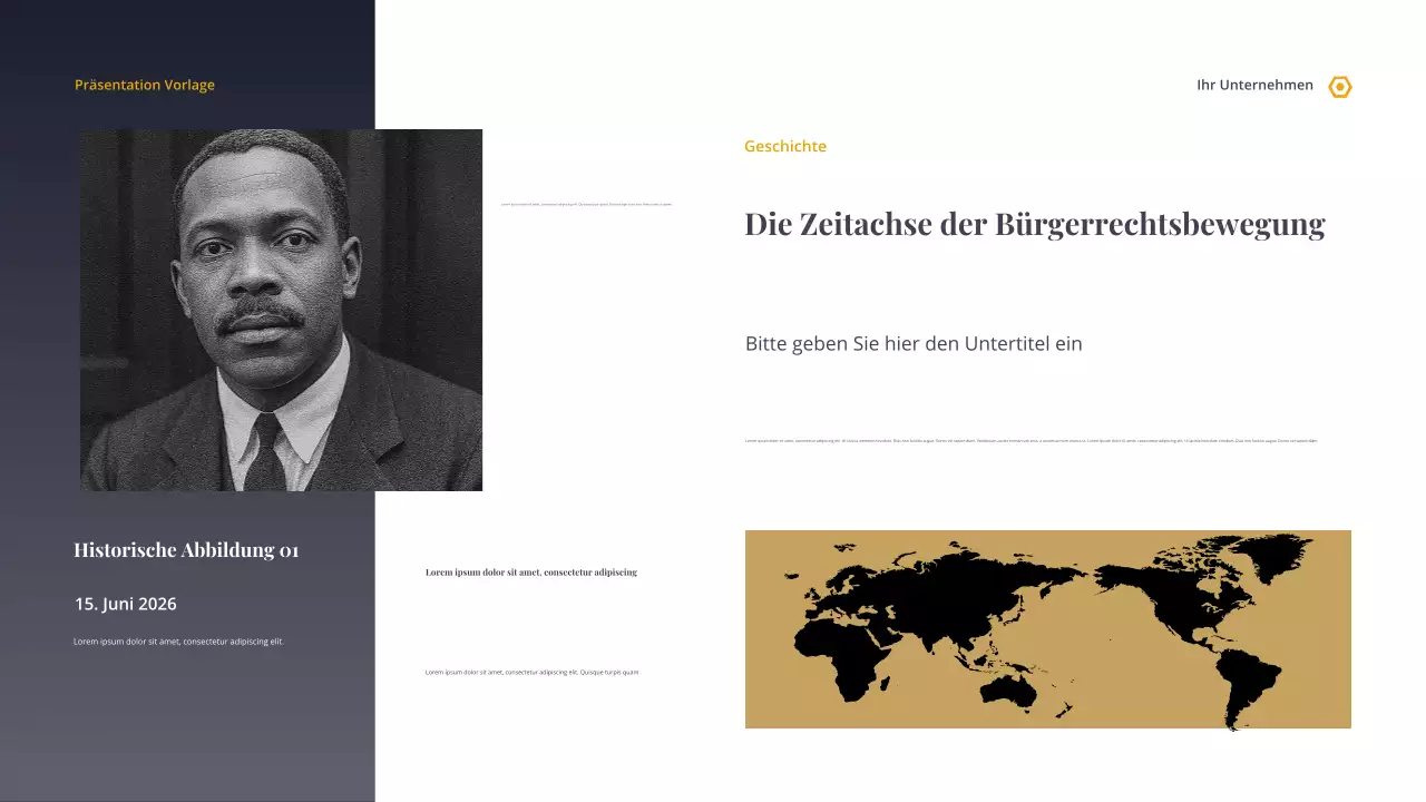 Graue historische Gleichheitspräsentation