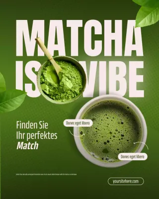 Instagram-Promotion-Beitrag für Green Modern Matcha