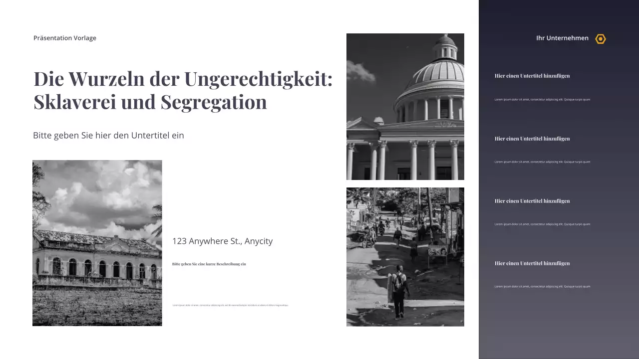 Graue historische Gleichheitspräsentation