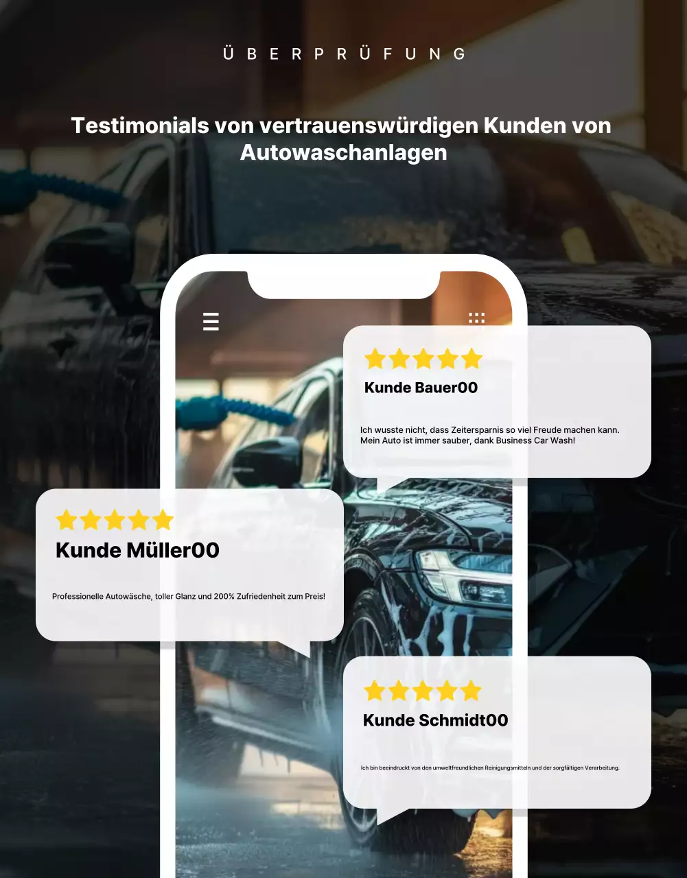 Blaue moderne Autowaschwerbung