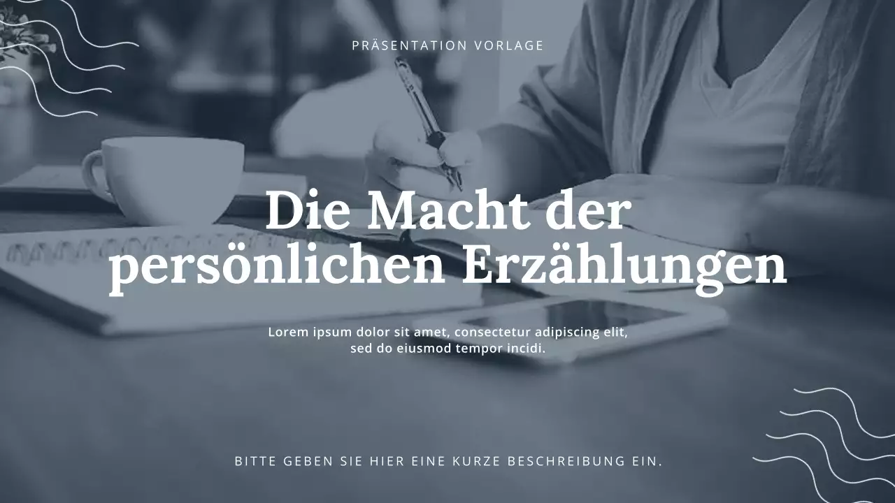 Graue moderne Storytelling-Präsentation