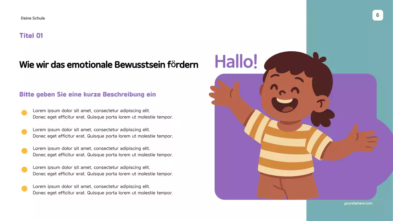 Lila spielerischer Bildungsleitfaden Präsentation