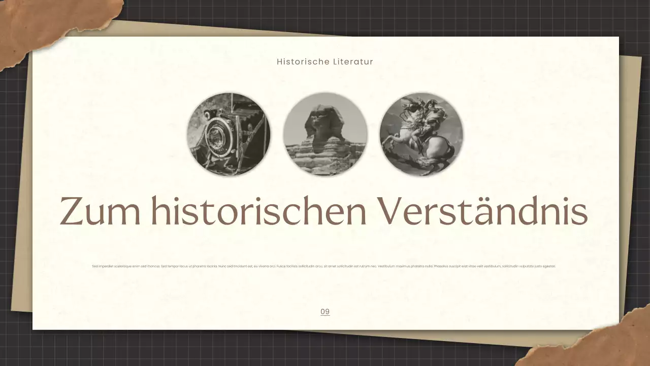 Gold Vintage Geschichte Literatur Präsentation