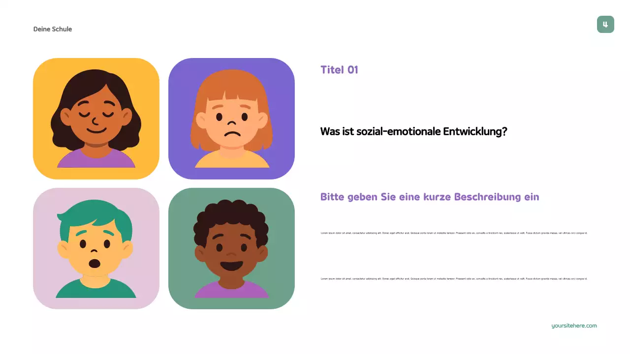 Lila spielerischer Bildungsleitfaden Präsentation