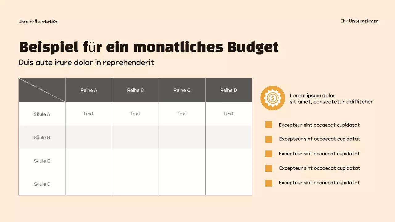 Lila Trendy Budgeting Infografik Präsentation