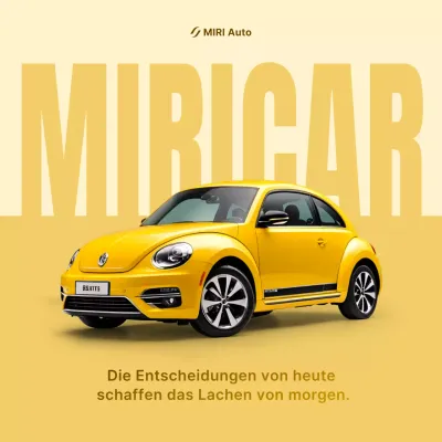 Gelbe moderne Autowerbung