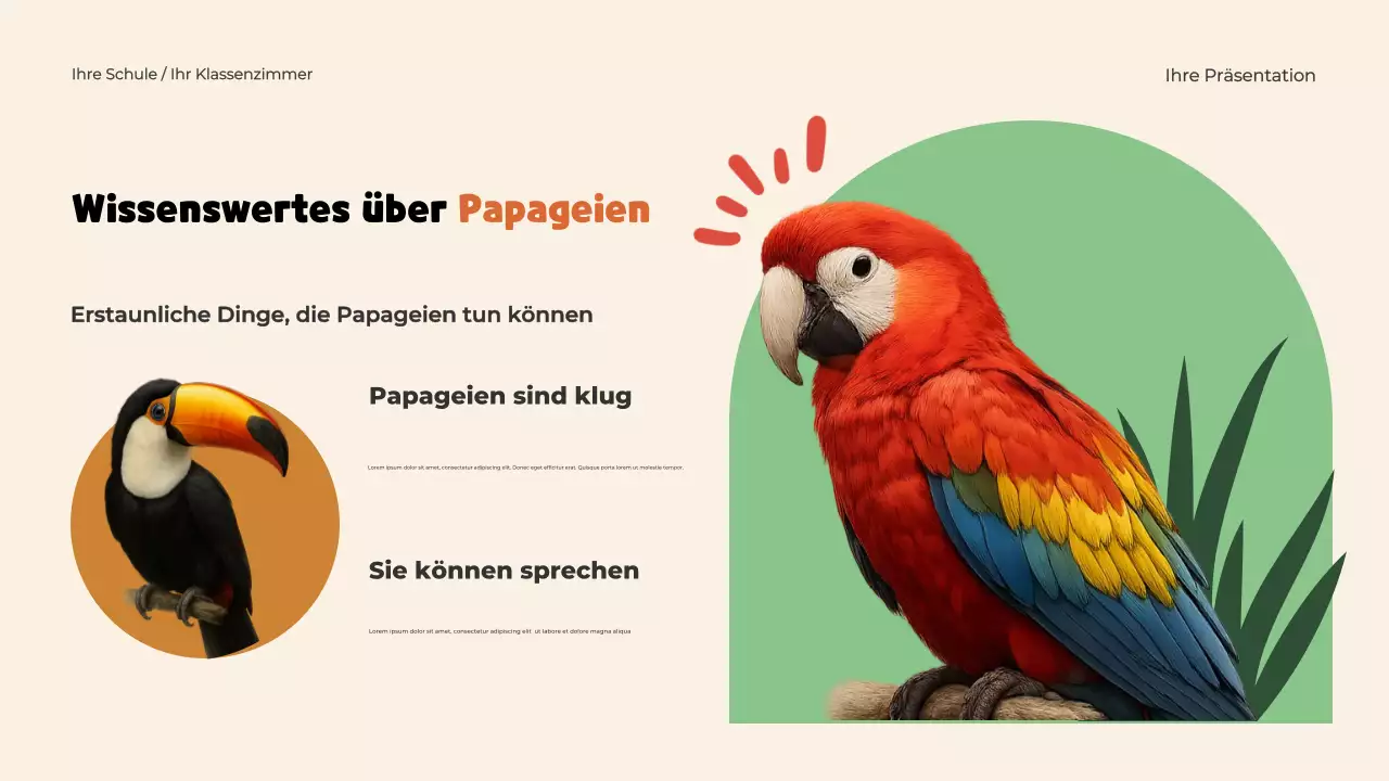 Verspielte Tiere Vorlage Präsentation