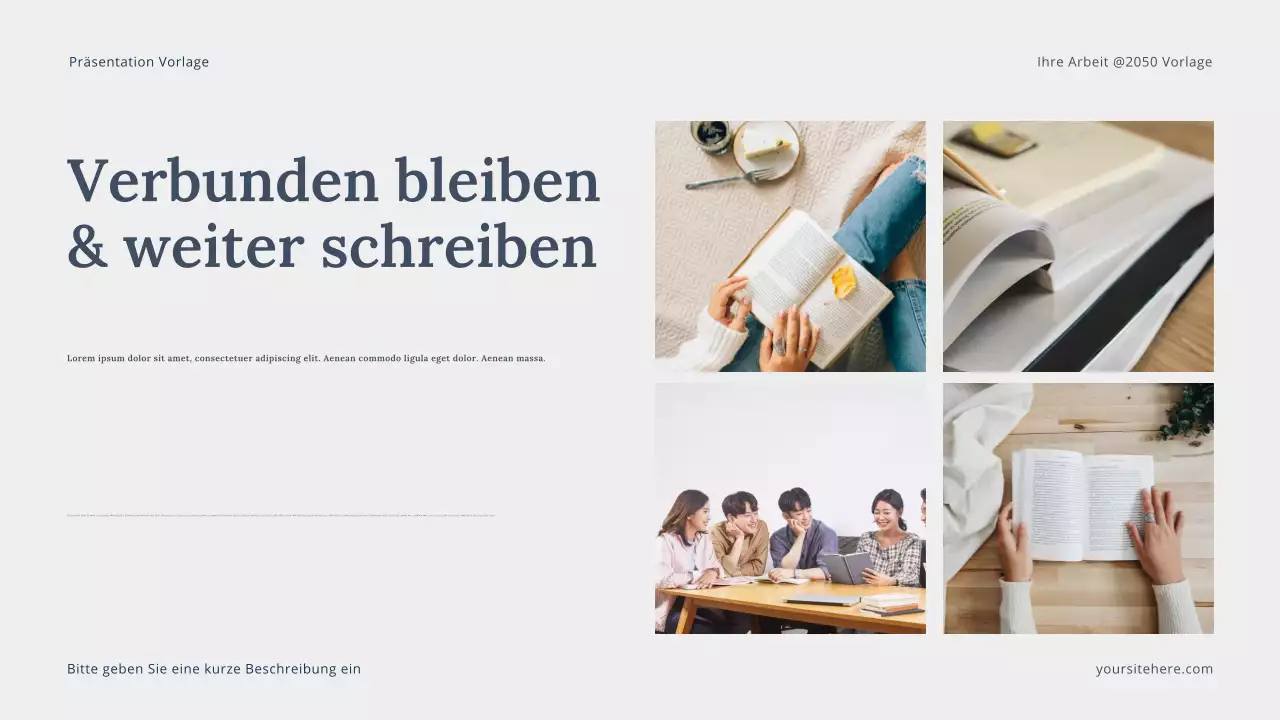 Graue moderne Storytelling-Präsentation