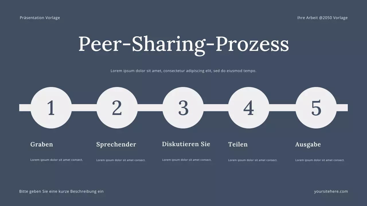Graue moderne Storytelling-Präsentation