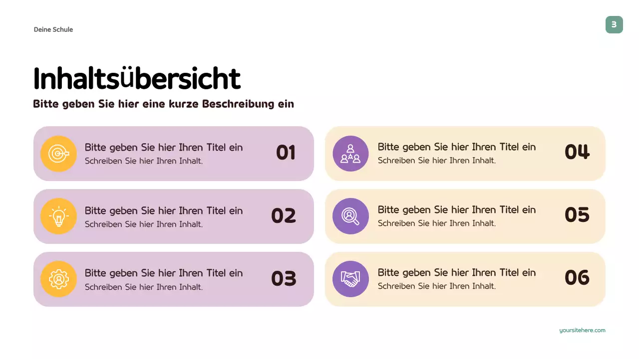 Lila spielerischer Bildungsleitfaden Präsentation