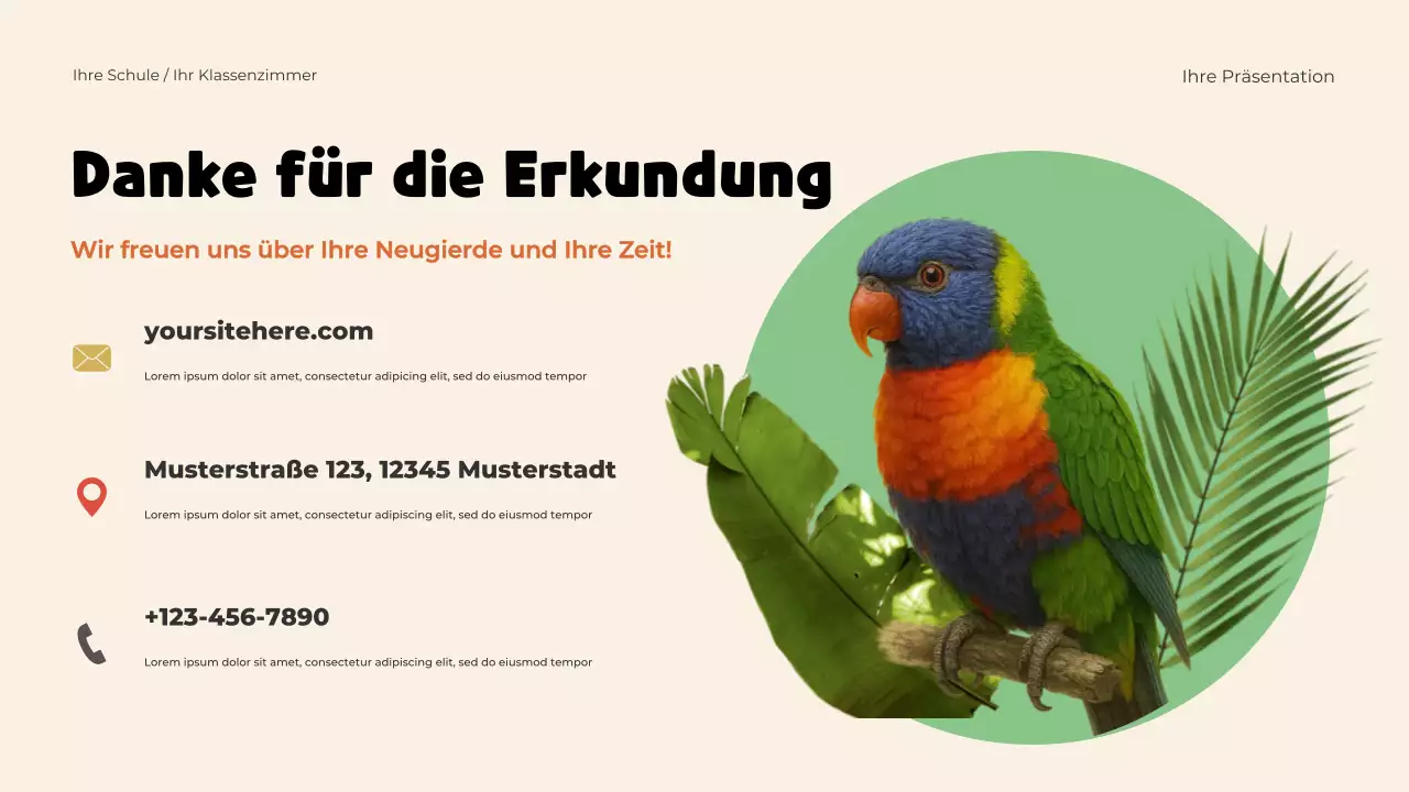 Verspielte Tiere Vorlage Präsentation
