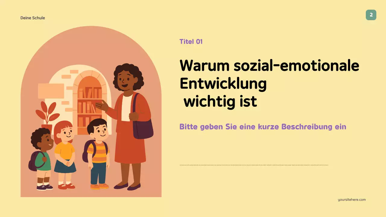 Lila spielerischer Bildungsleitfaden Präsentation