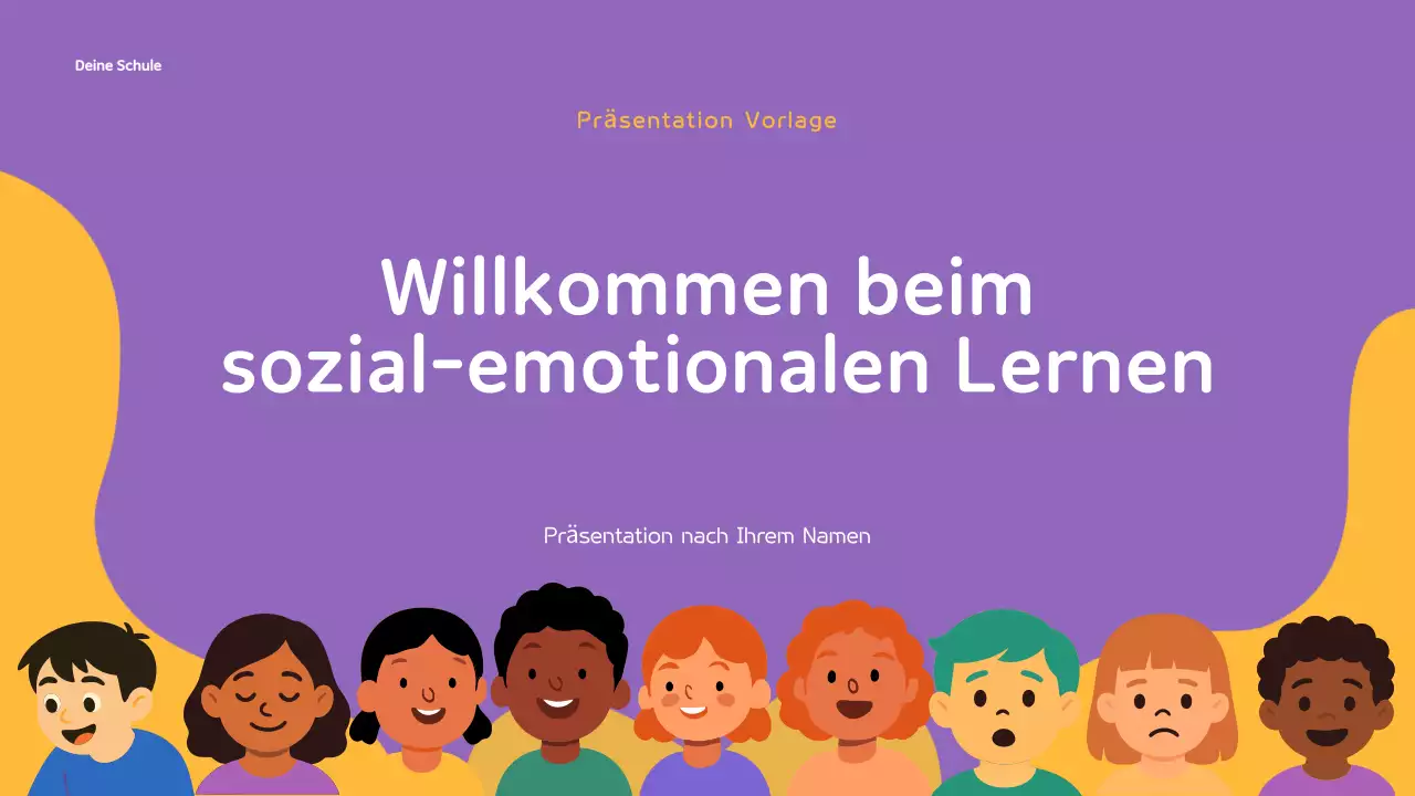 Lila spielerischer Bildungsleitfaden Präsentation