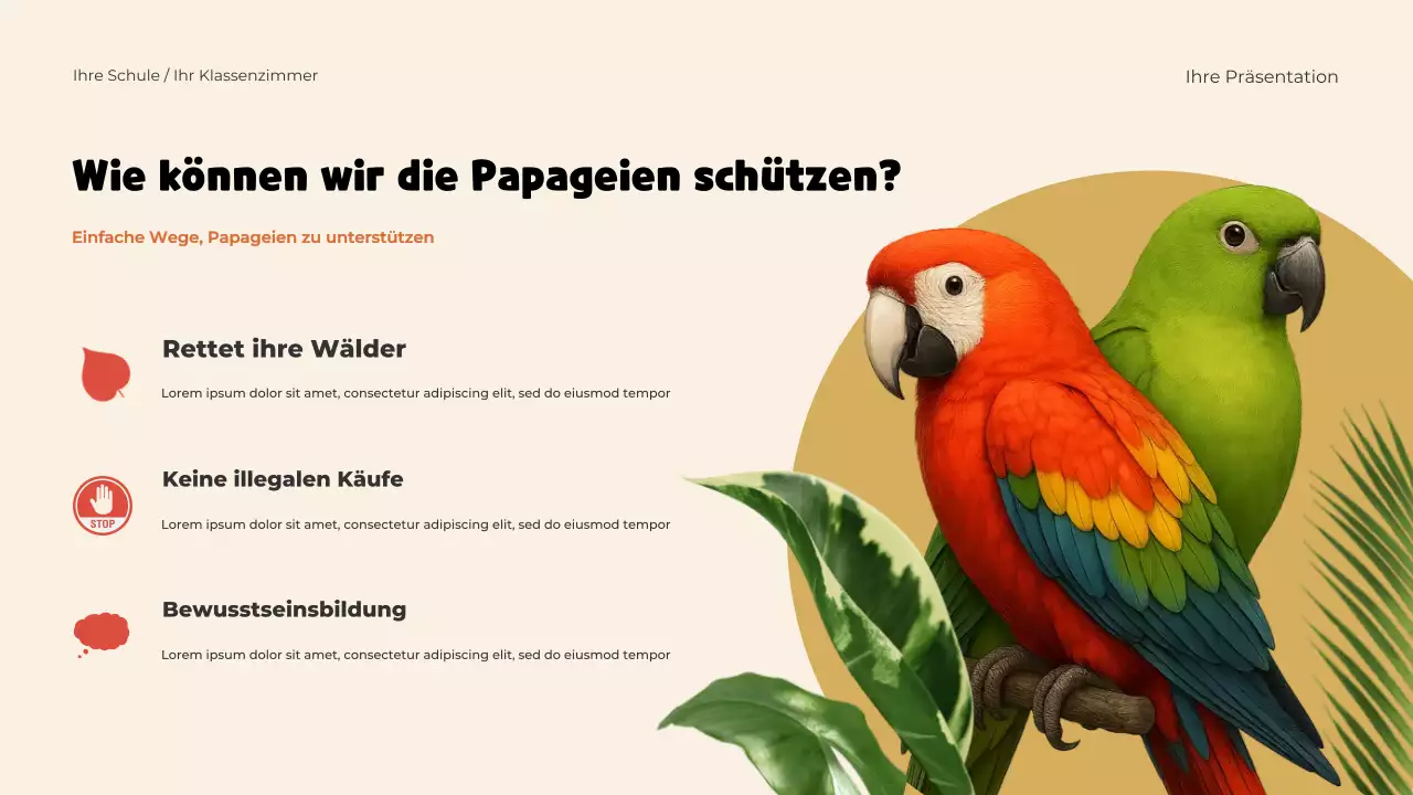 Verspielte Tiere Vorlage Präsentation