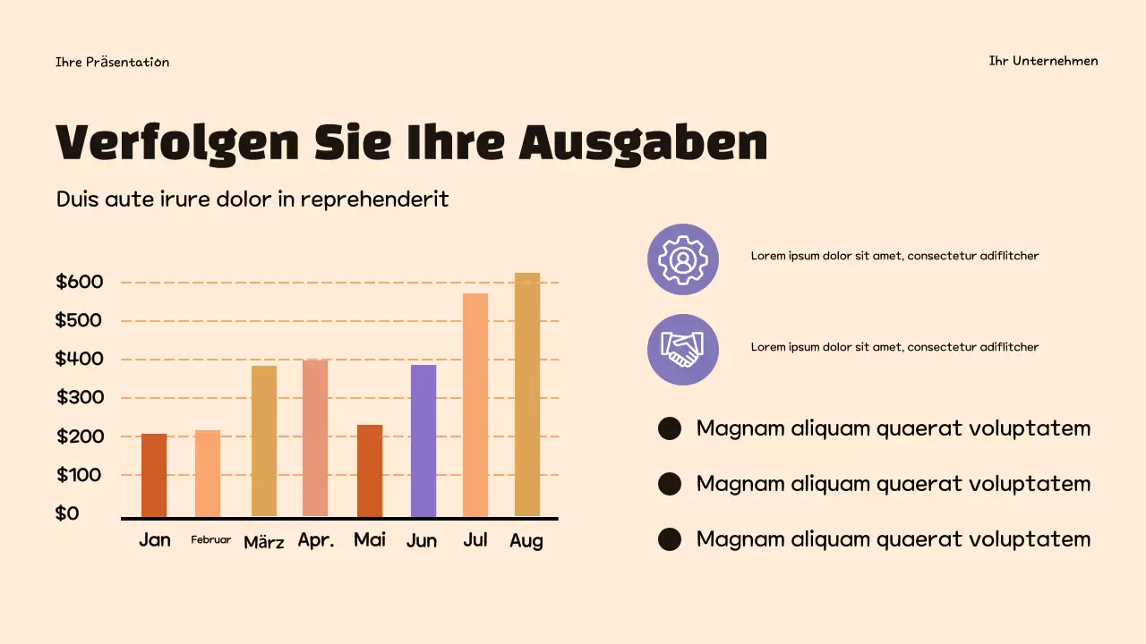 Lila Trendy Budgeting Infografik Präsentation