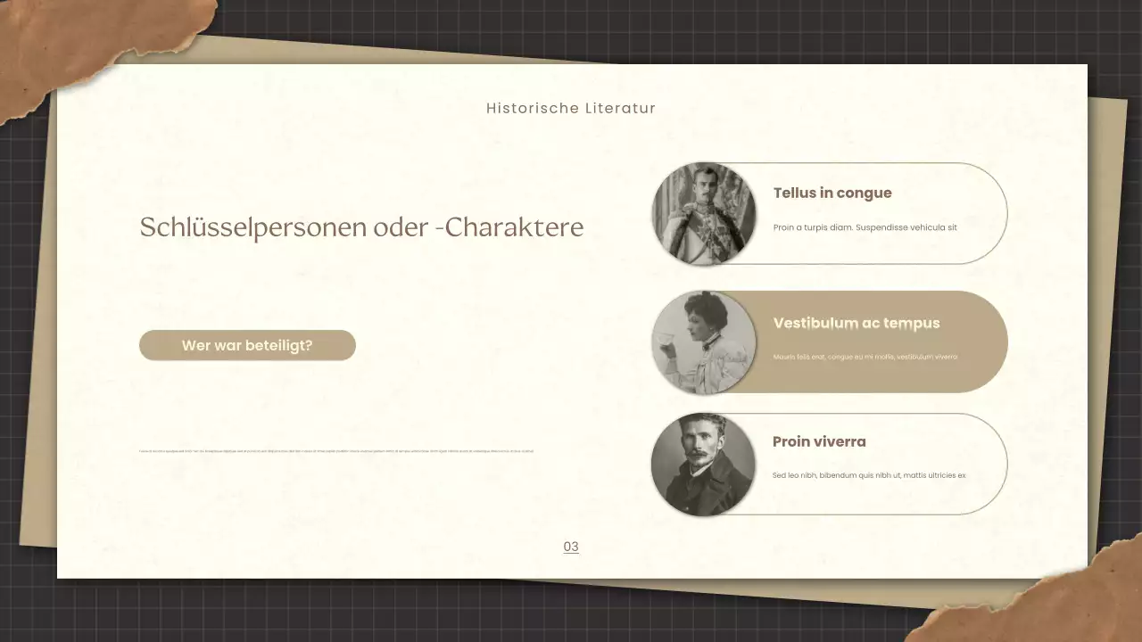 Gold Vintage Geschichte Literatur Präsentation