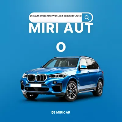 Blaue moderne Autowerbung