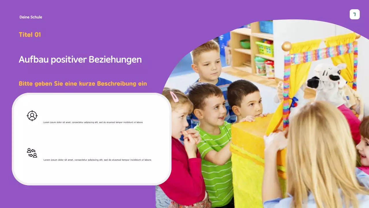 Lila spielerischer Bildungsleitfaden Präsentation