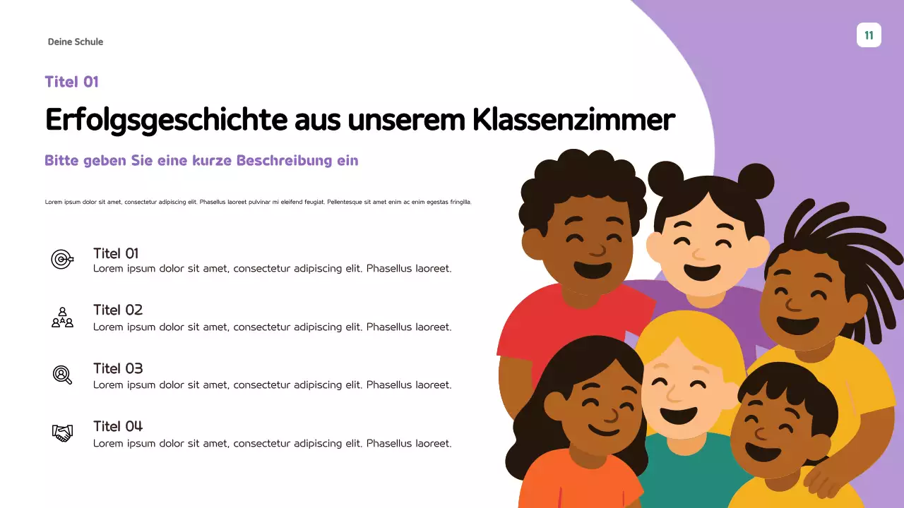 Lila spielerischer Bildungsleitfaden Präsentation