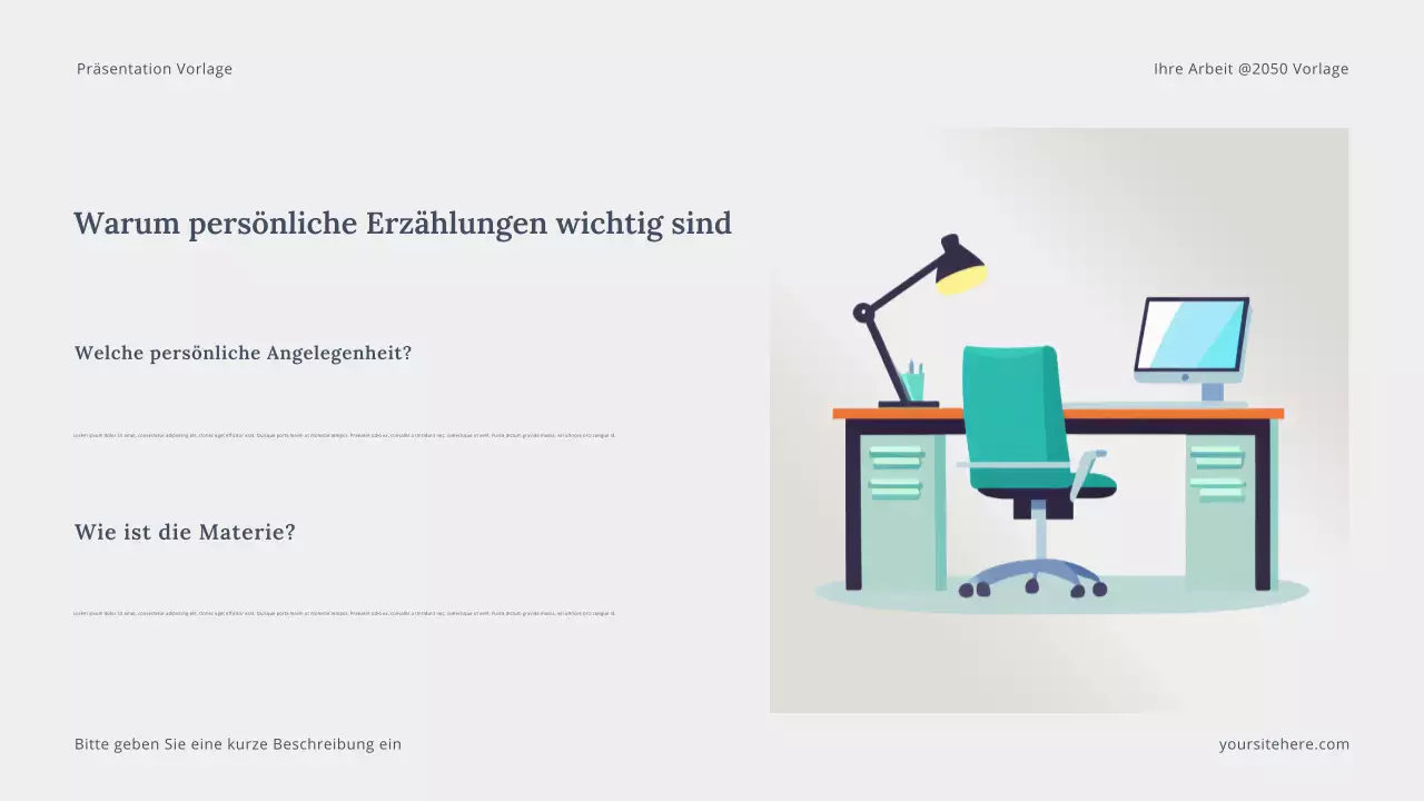 Graue moderne Storytelling-Präsentation