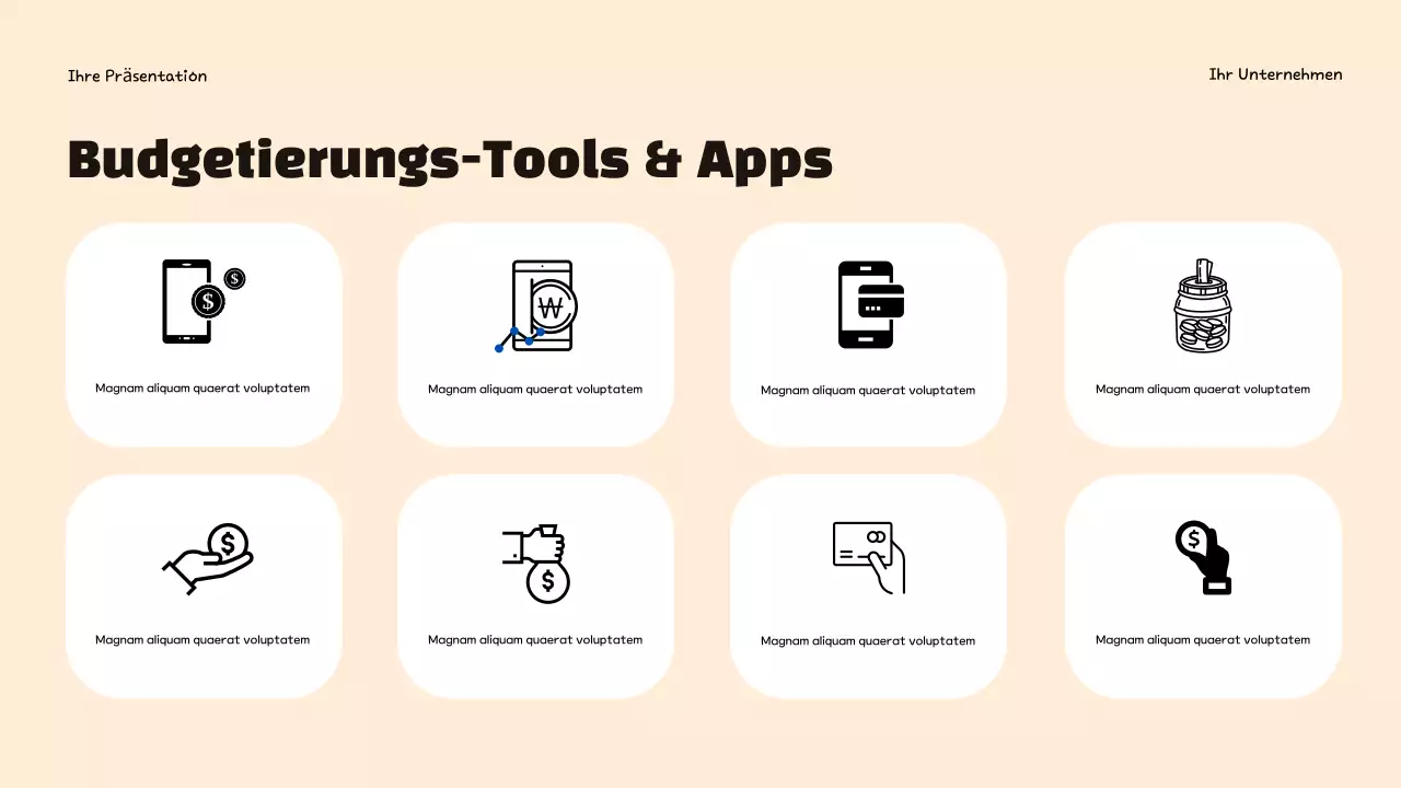 Lila Trendy Budgeting Infografik Präsentation