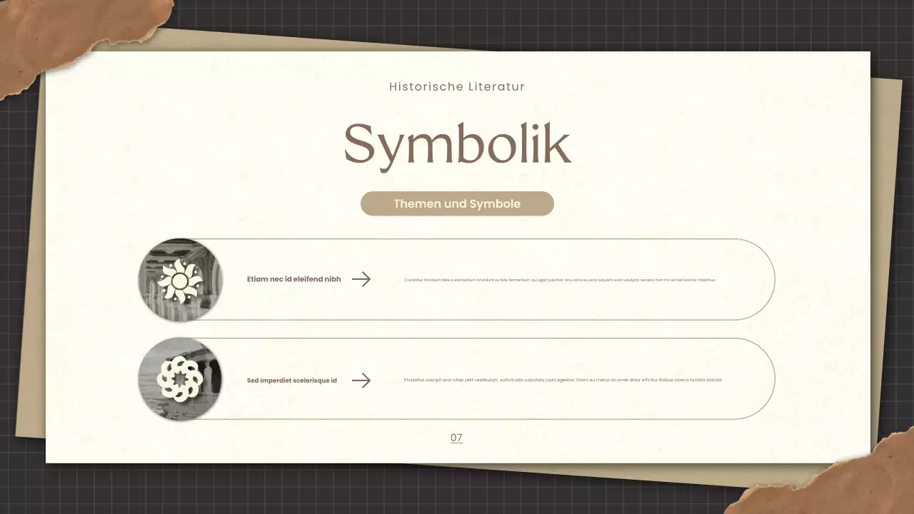 Gold Vintage Geschichte Literatur Präsentation