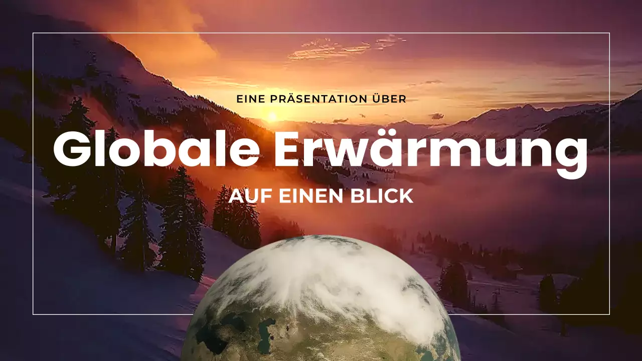Globale Erwärmung Modernes Klima Präsentation