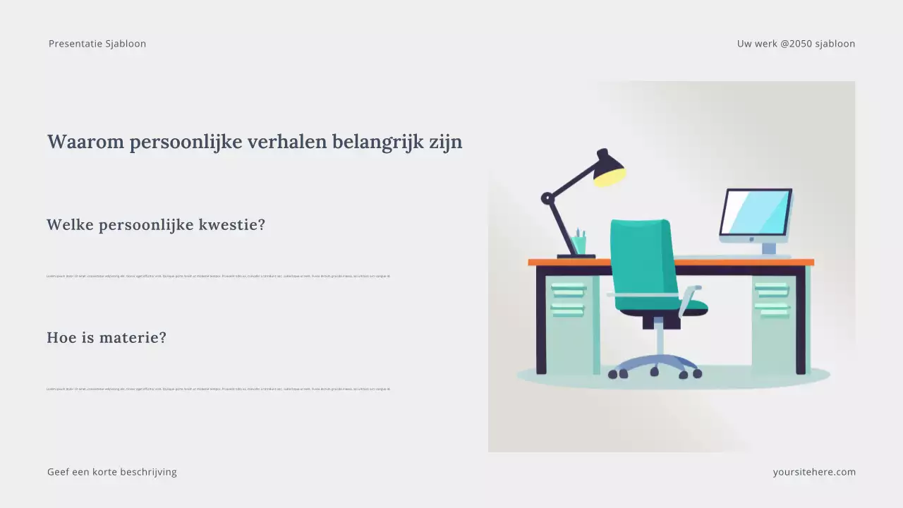 Grijze moderne vertelpresentatie